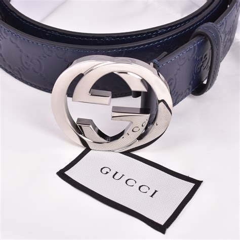 navy blue gucci belt